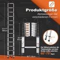 Drabina teleskopowa Wysokość 380 cm Wielopoziomowa lekka , do 150 kg