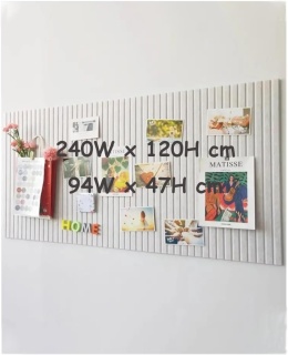 Duża tablica korkowa, 240 x 120 cm, dekoracyjna tablica do przypinania z filcu