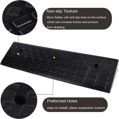 Gumowa rampa progowa krawężnikowa podjazd 100 x 25 x 10 cm