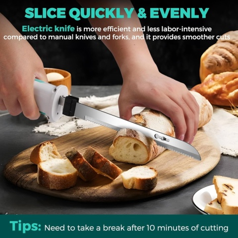 HAUSHOF 8V Zestaw noży elektrycznych bezprzewodowych + widelec etui