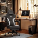 HapGIFT fotel gamingowy, ergonomiczny z podnóżkiem, z funkcją masażu