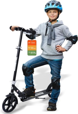 Hulajnoga miejska składana dla dzieci i dorosłych do 100kg czarna Welmotive