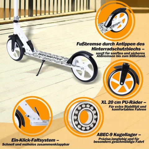 Hulajnoga miejska składana dla dzieci i dorosłych do 100kg Welmotive