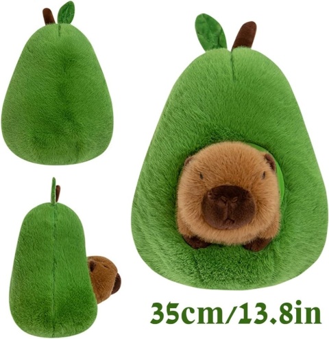 KAPIBARA W AWOKADO 2W1 PLUSZAK ZABAWKA XL 35CM