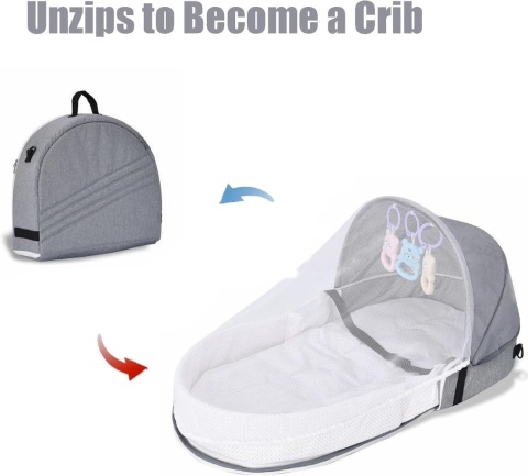 ŁÓŻECZKO TURYSTYCZNE SKŁADANE NAMIOT Z MOSKITIERĄ 82CM