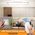 Lampa sufitowa LED, możliwość ściemniania, 120 x 30 cm, z pilotem
