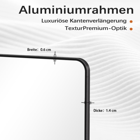 Lustro Koonmi stojące prostokąt rama metal 150 x 50 cm