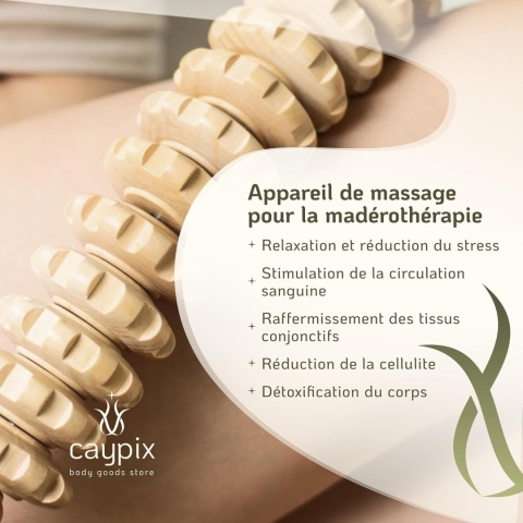 MASAŻER drewniany do nóg ciała ud ROLLER masaż RĘCZNY antycellulitowy