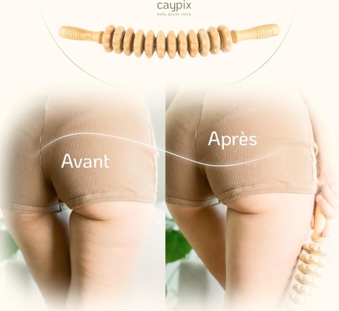 MASAŻER drewniany do nóg ciała ud ROLLER masaż RĘCZNY antycellulitowy