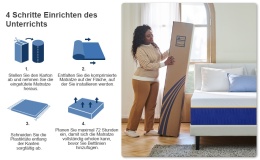 Materac 120x200 kieszeniowy ŚREDNIO TWARDY dwustronny pocket BLANCO