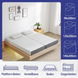 Materac ortopedyczny 7 strefowy 90 x 200 cm