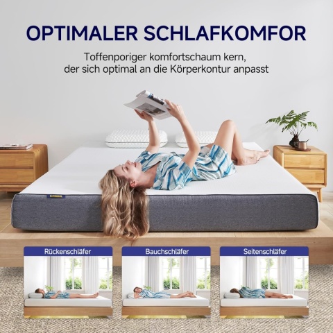 Materac ortopedyczny 7 strefowy 90 x 200 cm