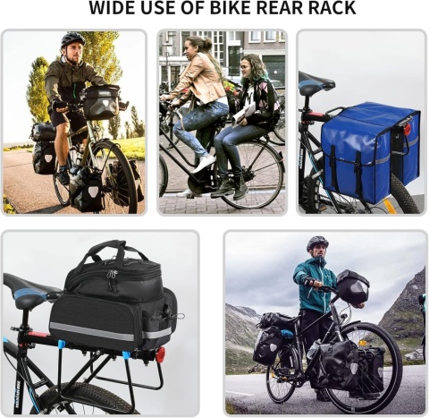 Mimoke Regulowany bagażnik rowerowy ze stopu aluminium