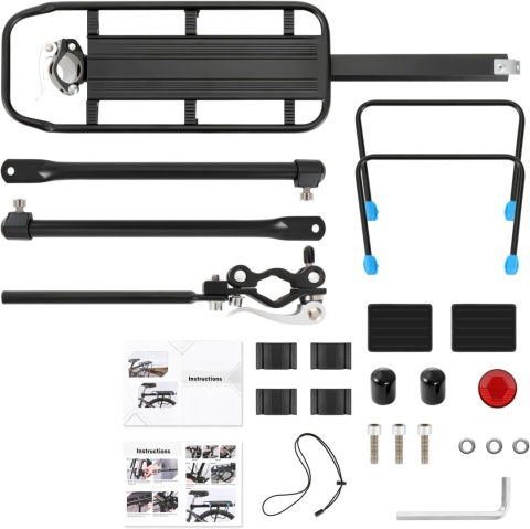 Mimoke Regulowany bagażnik rowerowy ze stopu aluminium