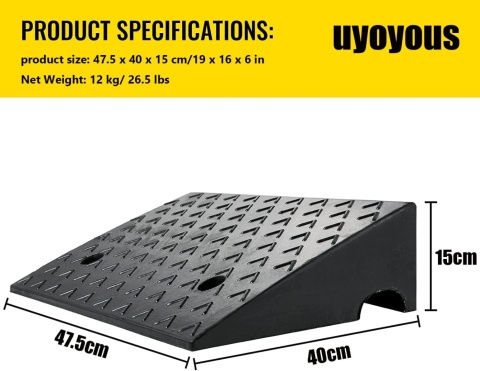 NAJAZD SAMOCHODOWY 15 CM NA KRAWĘŻNIK PODJAZD KRAWĘŻNIKOWY RAMPA