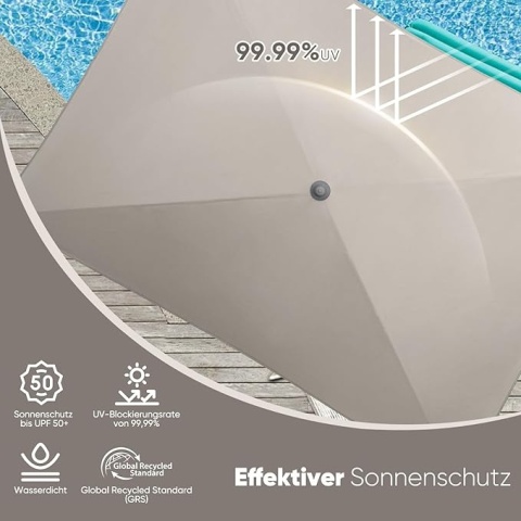 Parasol Ogrodowy Balkownowy Sekey 210 x 140 cm