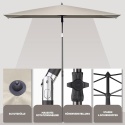 Parasol Ogrodowy Balkownowy Sekey 210 x 140 cm
