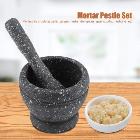 Ręczny plastikowy młynek do czosnku Przyprawy Zioła Moździerz Zestaw