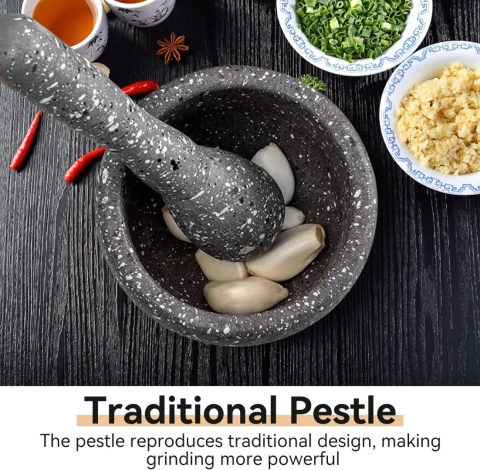 Ręczny plastikowy młynek do czosnku Przyprawy Zioła Moździerz Zestaw