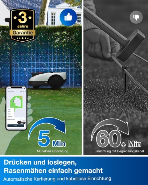 Robot koszący Ecovacs GOAT O500 Panorama kosiarka bez kabla Bluetooth Wi-Fi