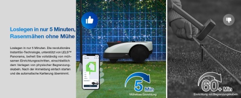 Robot koszący Ecovacs GOAT O500 Panorama kosiarka bez kabla Bluetooth Wi-Fi