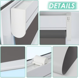 Allesin Roleta elektryczna zaciemniająca z pilotem 80 x 150 cm, antracytowa,