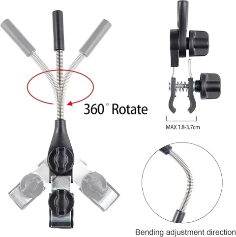 STARRY CITY Parasol na krzesło z regulowanym zaciskiem 105 cm, UPF 50+