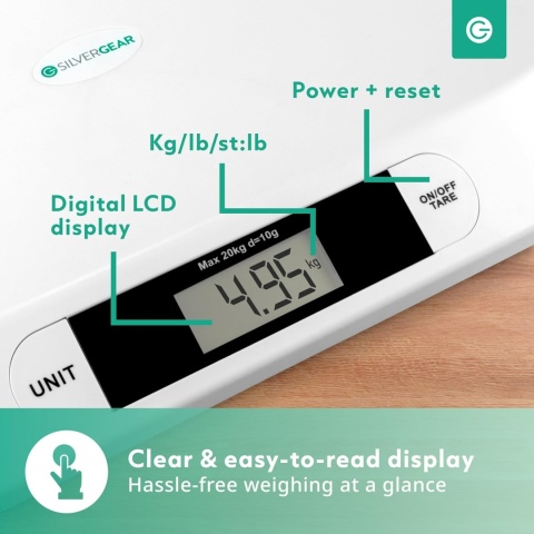Silvergear precyzyjna waga dziecięca niemowlęca do 20kg