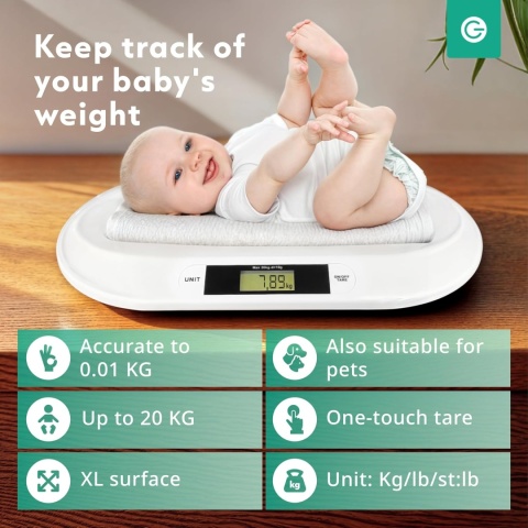 Silvergear precyzyjna waga dziecięca niemowlęca do 20kg