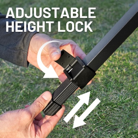 Stół kempingowy TIMBER RIDGE składany regulowany aluminiowy dla 4-6 osób