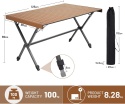Stół kempingowy TIMBER RIDGE składany regulowany aluminiowy dla 4-6 osób