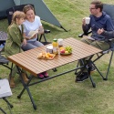 Stół kempingowy TIMBER RIDGE składany regulowany aluminiowy dla 4-6 osób