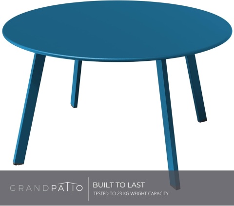 Stolik kawowy Grand Patio Niebieski Stalowy Stylowy 70 x 70 x 40 cm