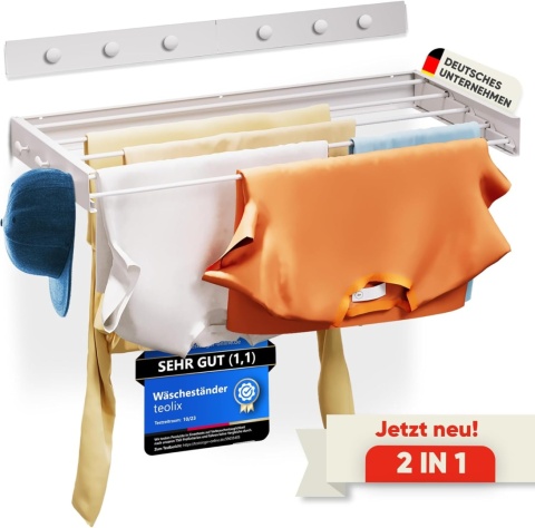 Suszarka Ścienna Składana METALOWA 80cm Wisząca Rozkładana na pranie mocna