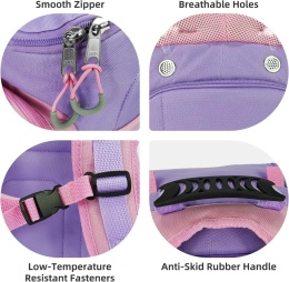 Torba na łyżwy, rolki, buty narciarskie 35 l dla dzieci z kieszenią na kask