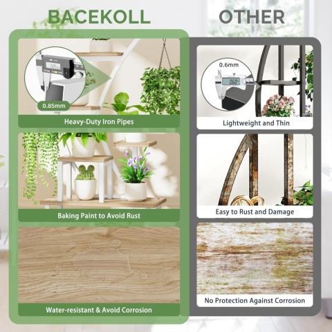 VEVOR STOJAK NA ROSLINY 9 POZIOMOWY 160CM Z LAMPAMI LED UPRAWY