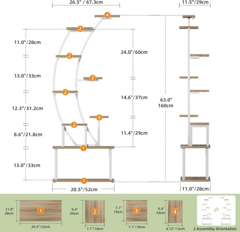 VEVOR STOJAK NA ROSLINY 9 POZIOMOWY 160CM Z LAMPAMI LED UPRAWY