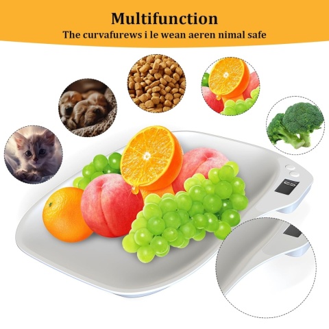 Waga 4w1 dla małych dzieci lub zwierząt 50g -15 kg - BIAŁA