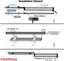 Wysuwany drążek na ubrania z 2 przesuwnymi prowadnicami, 50 cm