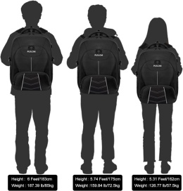 Wytrzymały plecak na laptopa z portem USB 55L / 18,4 cala Pulsom