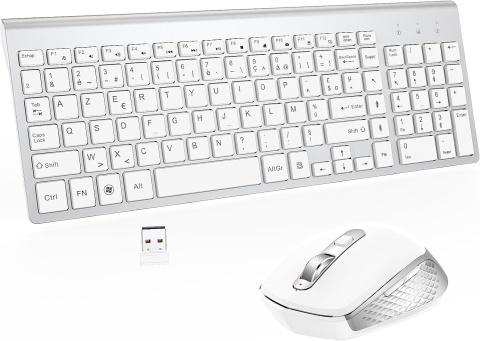 ZESTAW BEZPRZEWODOWY KLAWIATURA+MYSZ 2.4GHz USB–CICHA, QWERTY