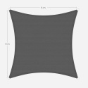 Żagiel przeciwsłoneczny OGRODOWY antracytowy 5 x 5 m ciemny szary