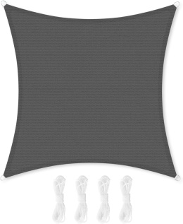 Żagiel przeciwsłoneczny OGRODOWY antracytowy 5 x 5 m ciemny szary