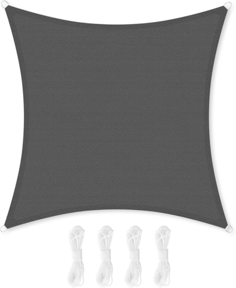 Żagiel przeciwsłoneczny OGRODOWY antracytowy 5 x 5 m ciemny szary