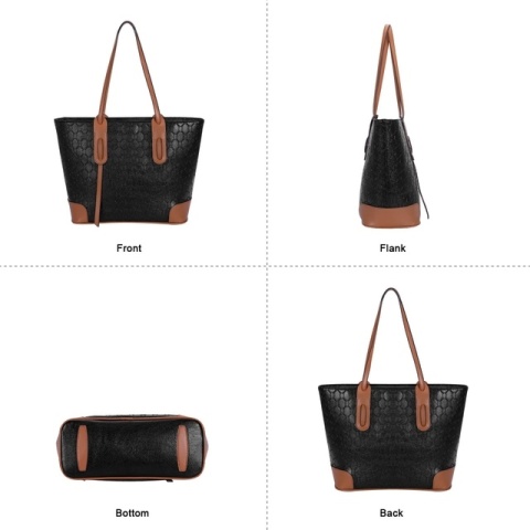 Zestaw 4 torebek damskich, elegancki zestaw, duża torba typu tote