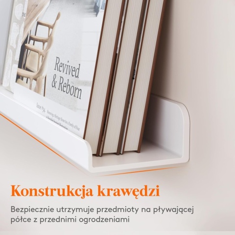 91cm długie pływające półki na ścianę, akrylowa 2 szt Lifewit