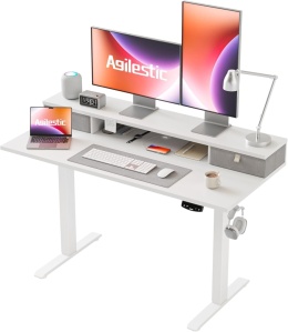 Agilestic Biurko z regulacją wysokości z 2 szufladami, 120 x 60 cm