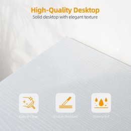 BEXEVUE Biurko w kształcie litery L – 120 x 70 cm z półkami