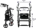 Balkonik wielofunkcyjny składany chodzik podpórka rollator Siedzenie KMINA