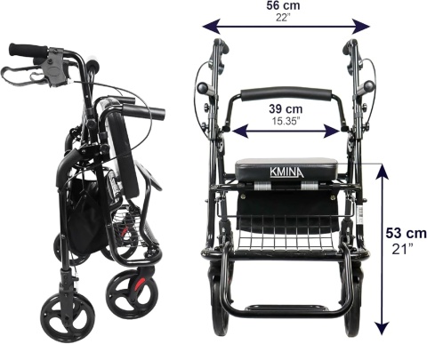 Balkonik wielofunkcyjny składany chodzik podpórka rollator Siedzenie KMINA